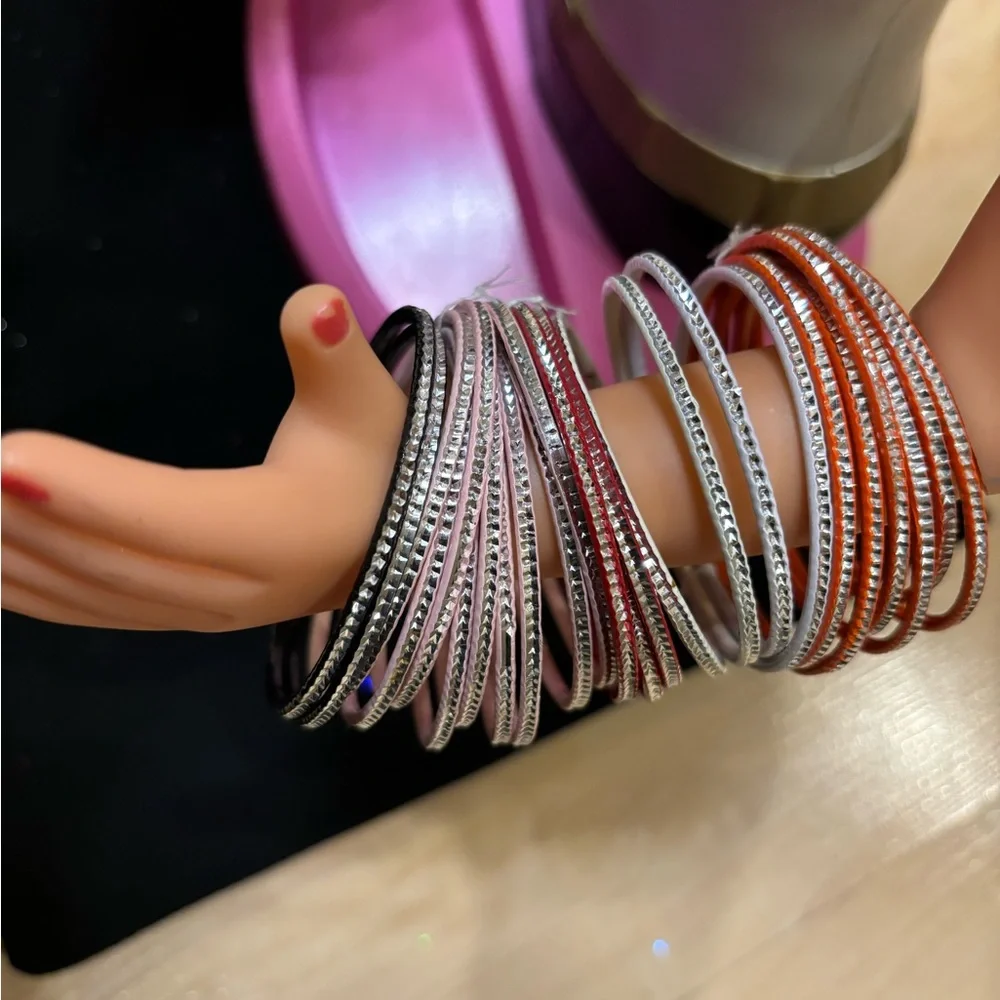 Colorful Bangles Set made by Local Artisans.Assorted colors FOR 7/8/9/10yr girls